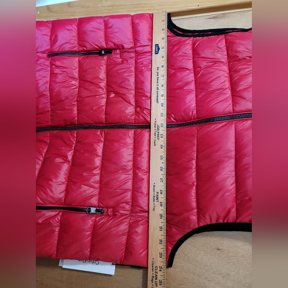 Calvin Klein Red Sleeveless Puffer Vest Jacket With adjustable Hood XL - Picture 9 of 12